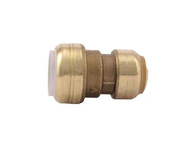 SHARKBITE UIP4016 Push-Fit Coupling Fitting, 3/4 in Tube Size, Brass, Brass