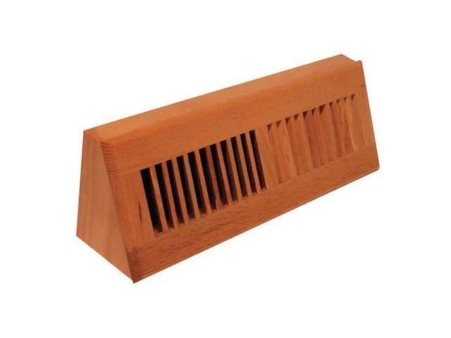 DECOR GRATES WL15BB Baseboard Register, 4.625 X 15, Lacquered Natural, Oak