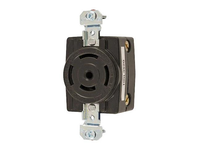 HUBBELL WIRING DEVICE-KELLEMS HBL3520 Locking Receptacle, Non-NEMA, 20/10 A,