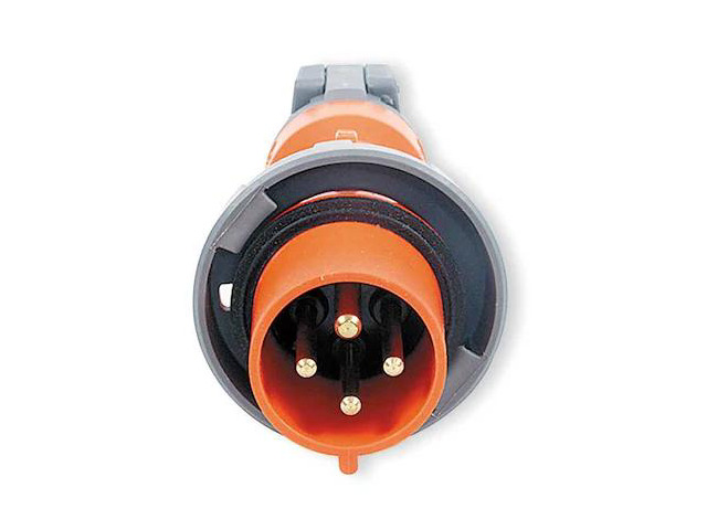 HUBBELL WIRING DEVICE-KELLEMS HBL4100P12W Watertight Pin & Sleeve Plug, 100 A,