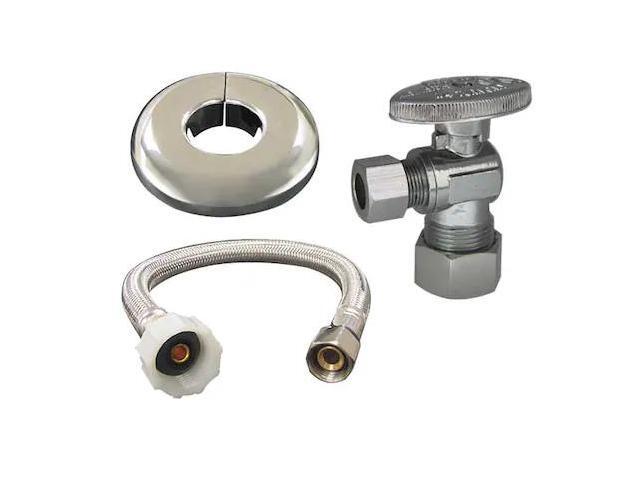KISSLER 88-1035 Water Supply Kit,3/8,12in. L,SS,Comp