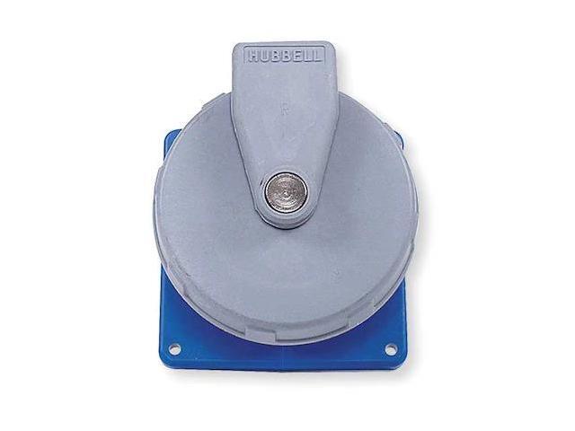 HUBBELL WIRING DEVICE-KELLEMS HBL530R9W Watertight Pin & Sleeve Receptacle, 30