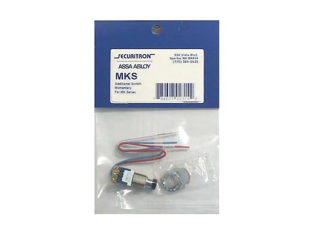 SECURITRON MKS Door Switch, Stainless Steel, Satin Stainless, For Use With: