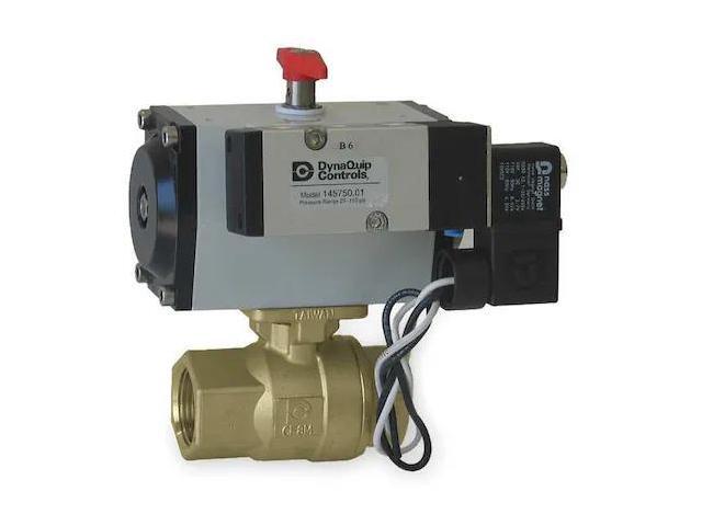 DYNAQUIP CONTROLS PHH2AATDA075A 3' FNPT Brass Pneumatic Ball Valve Inline