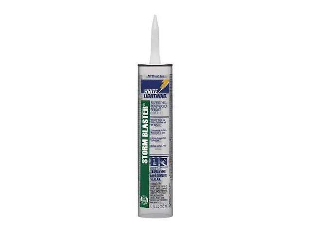 WHITE LIGHTNING W41401010 Hybrid Sealant, 10 oz, Cartridge, Clear, Hybrid Base,