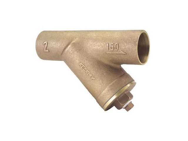 KECKLEY 11SJY-BCM20M34-FTI-E Y Strainer, 1' Pipe, Sweat, Bronze, 200 psi at 150