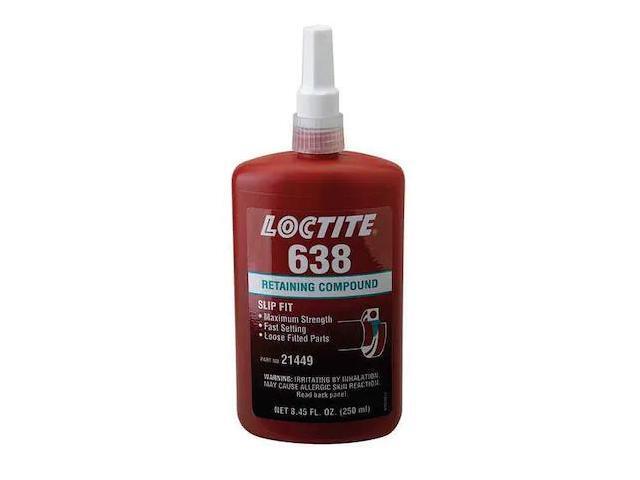 LOCTITE 1835925 Retaining Compound, 638 Series, Green, Liquid, High Strength,