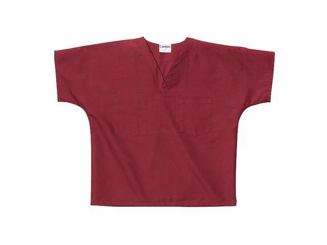LANDAU 7502RWPMED Scrub Shirt, Cotton/Polyester, Short Sleeve, 2 Pockets,