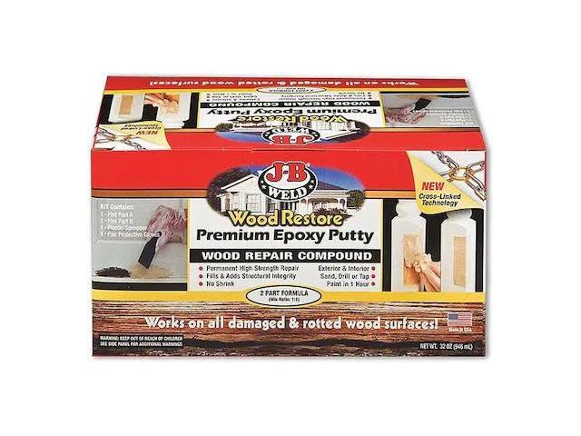 J-B WELD 40006 Epoxy Putty Kit, 32 oz Container Size, Box, Not Applicable, Brown
