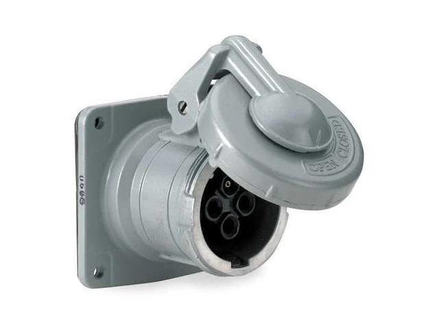 HUBBELL WIRING DEVICE-KELLEMS HBL360RS1W Watertight Pin & Sleeve Receptacle, 60