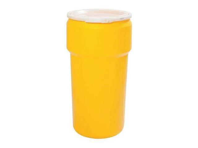 EAGLE MFG 1623 Open Head Transport Drum, Polyethylene, 20 gal, Unlined, Yellow