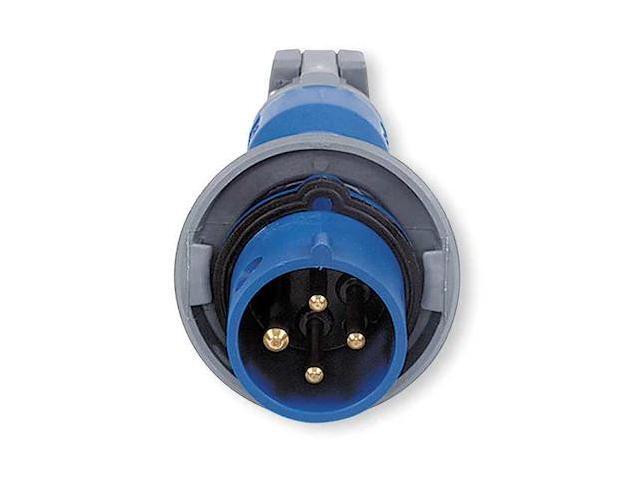 HUBBELL WIRING DEVICE-KELLEMS HBL430P9W Watertight Pin & Sleeve Plug, 30 A,