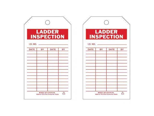 BRADY 86610 Inspection Tag,7inHx4inW,Eco. Poly.,PK10