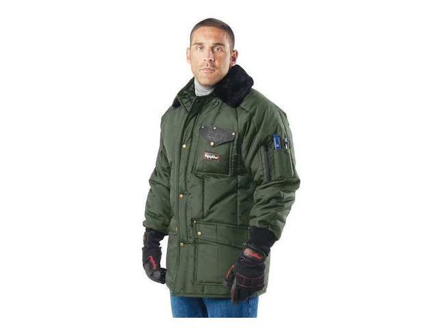 REFRIGIWEAR 0358RSAGMED Men's Siberian Jacket, Nylon, Zipper with Storm Flap,