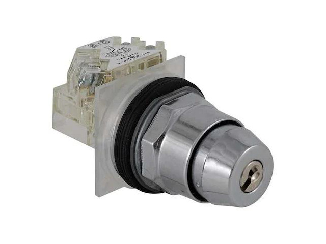 SCHNEIDER ELECTRIC 9001KS43K10H1 SelectSwtch,Key,Non-Illum,3Pos,30mm,Blk