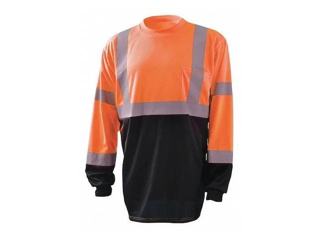 OCCUNOMIX LUX-LSETPBK-OXL Long Sleeve T-Shirt,XL,ANSI Class 3