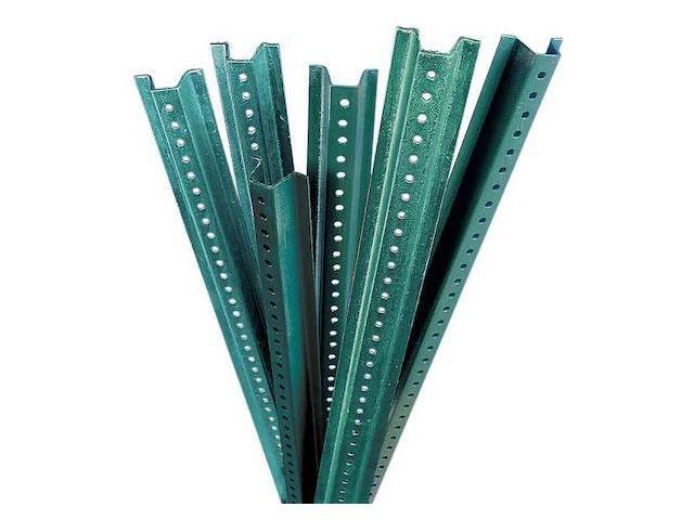 BRADY 97204 Sign Post, U-Channel, ,Steel Green, Powder Coated, 8 ft. L, 3' D