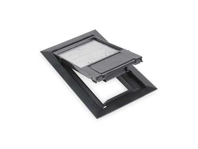 STEEL CITY 664-CST-SW-BLK Box Cover, Floor Box Type, 1 Gang, PVC