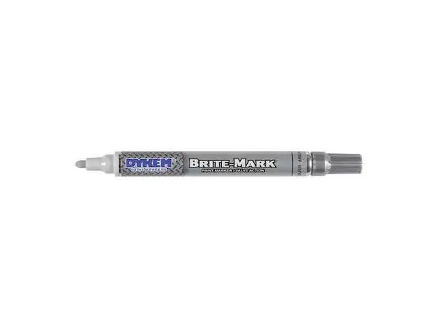 DYKEM 84050 Paint Marker, Medium Tip, Silver Color Family, Paint