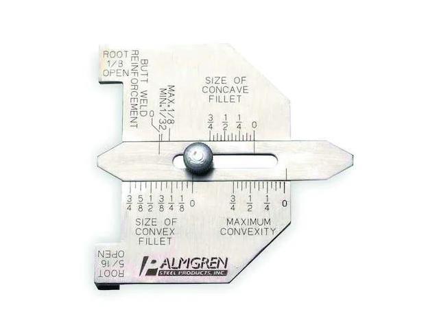 PALMGREN 9655501 Butt/Fillet Weld Gauge,From 0 to 3/4 In