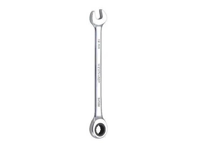 WESTWARD 54PN50 Ratcheting Combination Wrench, Metric, 6 1/8 in Length, 10 mm