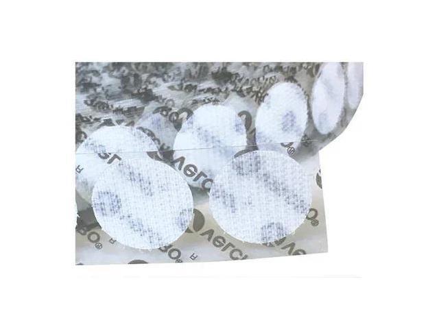 VELCRO BRAND 192335 Reclosable Fastener, Disc, Acrylic Adhesive, 7/8 in, White,