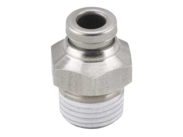 SMC KQG2H06-01S 1/8' x 1/4' Tube x R(PT) SS Male Adapter