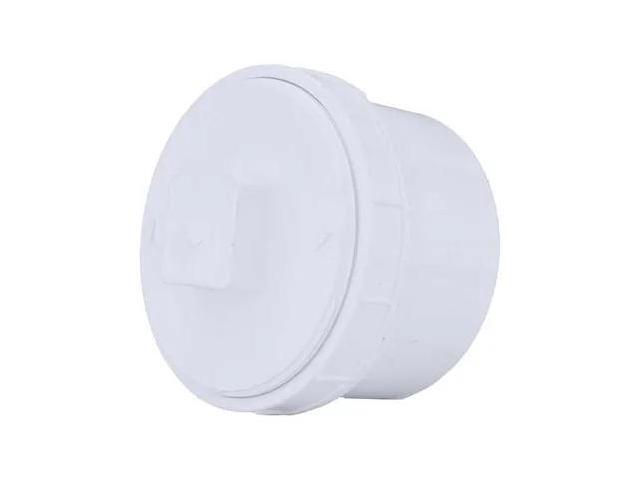 ZORO SELECT 1WKV6 PVC Cleanout Adapter with Plug, FNPT x Spigot, 6 in Pipe Size