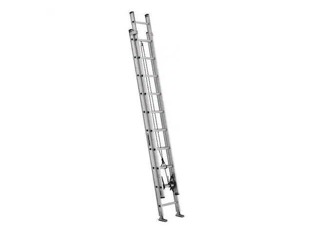 LOUISVILLE AE2220 20 ft Aluminum Extension Ladder, 300 lb Load Capacity