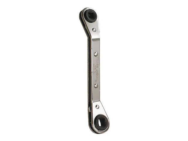 YELLOW JACKET 60616 Ratcheting Refrigeration Wrench, 5-5/8 in, Finish: Chrome