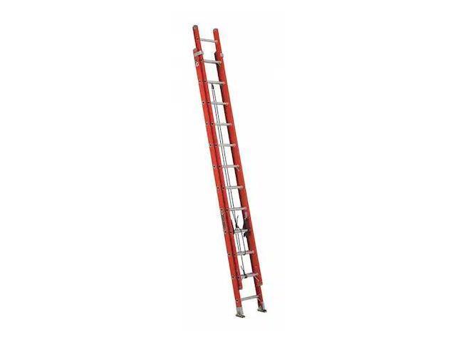 LOUISVILLE FE3224 24 ft Fiberglass Extension Ladder, 300 lb Load Capacity