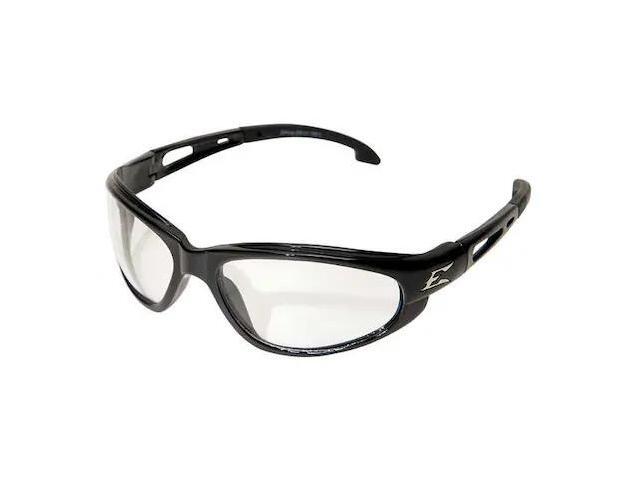 EDGE EYEWEAR SW111 Dakura, Safety Glasses, Anti-Scratch, Clear Lens, Black