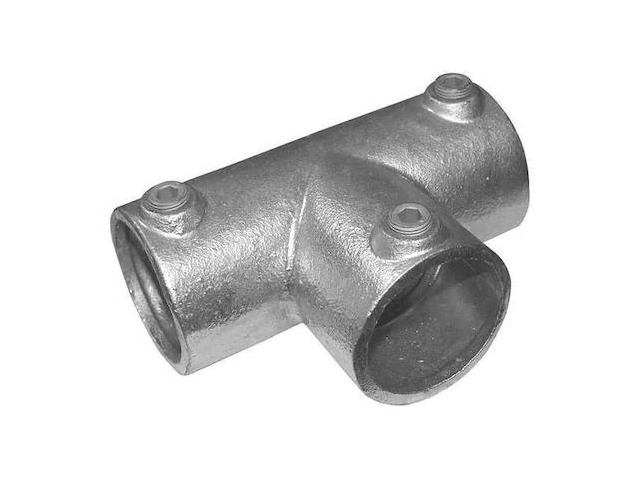 ZORO SELECT 30LX02 Structural Pipe Fitting, Tee, Cast Iron, 0.75 in Pipe Size,