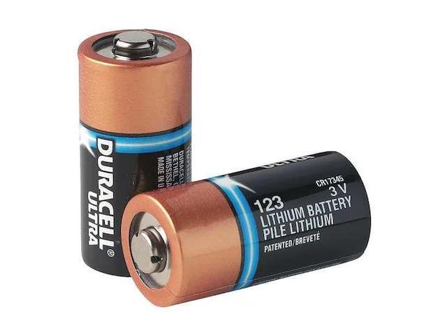 DURACELL DL123A Battery,123,Lithium,3V,PK10