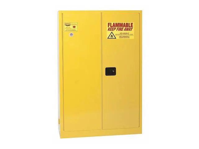 EAGLE MFG 4510X Hazardous Material Storage Cabinet, 45 gal, 2 Shelves, Steel,