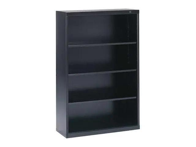 TENNSCO B-53BK 4-Shelf Stationary Bookcase, 52'x34-1/2' Black