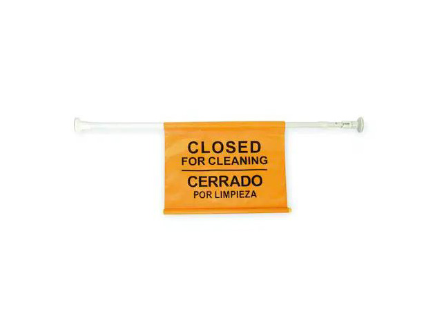 TOUGH GUY 2LEB6 Door Barricade Sign, 42 in Height, 3/4 in Width, Steel,