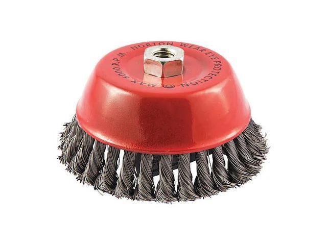 ZORO SELECT 66252839104 Knot Wire Cup Brush,Threaded Arbor Mount