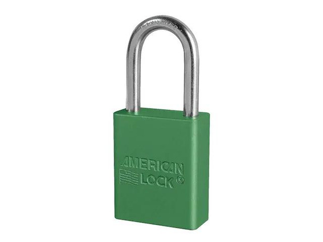 AMERICAN LOCK A1106KAS6GRN Lockout Padlock, KA, Green, 1-7/8'H, PK6, Number of
