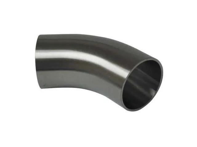 ZORO SELECT E2KS-6L2.5 2-1/2' Butt Weld T316L SS Long Tangent 45 Degree Elbow