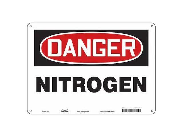 CONDOR 470V33 Safety Sign, 10 in Height, 14 in Width, Polyethylene, Horizontal