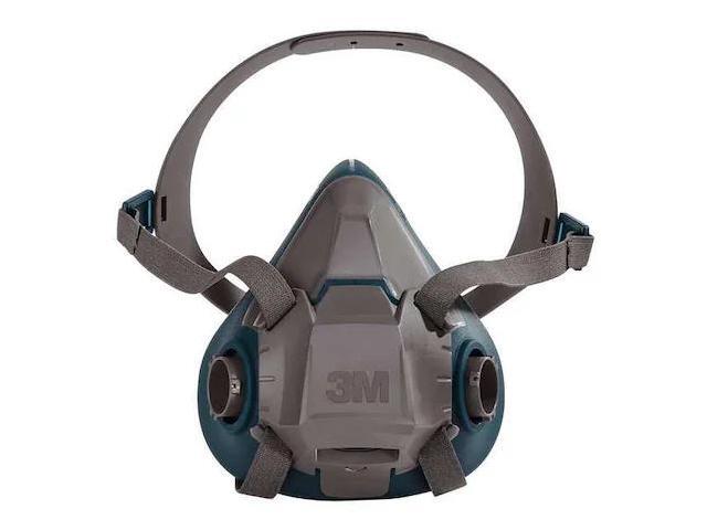 3M 6502 Half Mask Respirator, Rugged Comfort 6500, Not Rated, Bayonet, Size, M