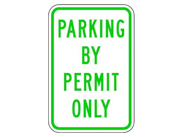 LYLE RP-031-12HA Permit Parking Sign,18' x 12, RP-031-12HA