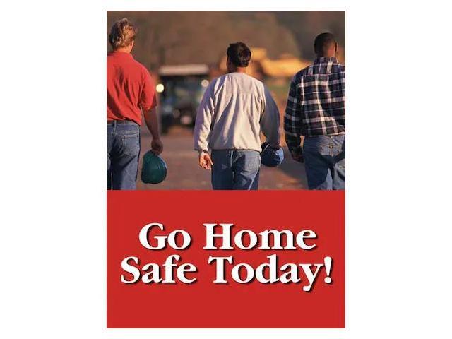 ACCUFORM SP124508L Safety Poster, Go Home Safe Today!, 22 in H x, 17 in W,
