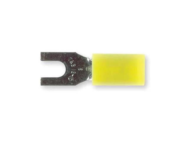 STA-KON RC10-6F Fork Terminal, #6 Stud Size, 10 AWG, 600 V, Nylon Insulated,