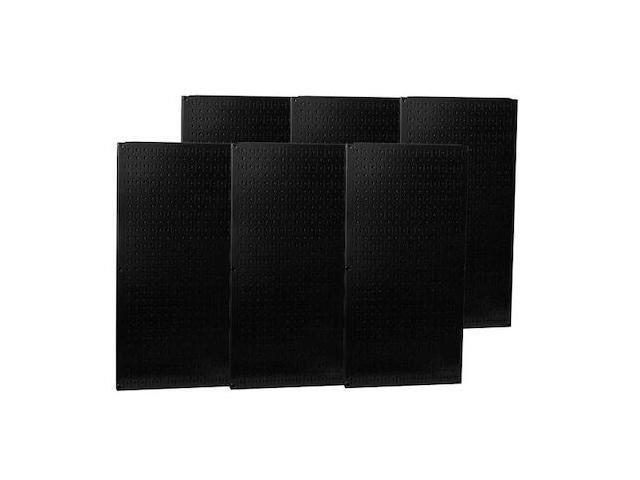 WALL CONTROL 35-P-3296BK Pegboard Panel, Round 1/4 in Holes, 1 in Hole Spacing,