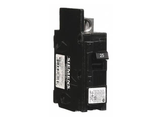 SIEMENS BQ1B025 Miniature Circuit Breaker, BQ Series, 25A, 1 Pole, 120V AC,