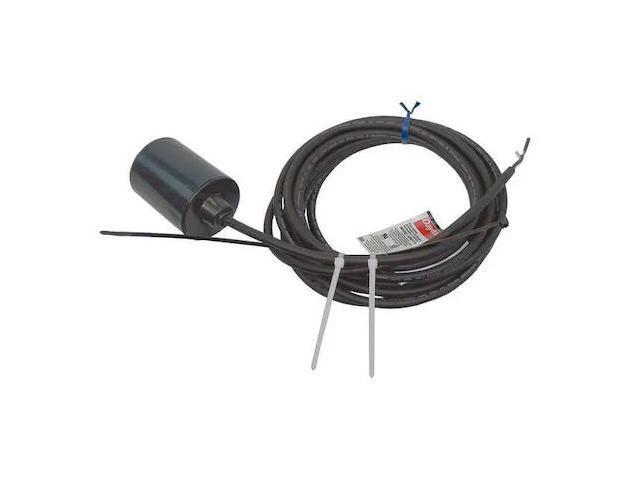 DAYTON 6PNV7 Float Switch, 115/230VAC, 20 ft Cord, 13 A, Wire Leads