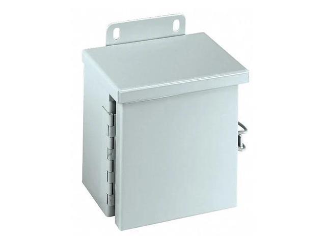 WIEGMANN RHC080804 Padlockable Hasp Electrical Enclosures, 8 in H, 4 in D, 8 in