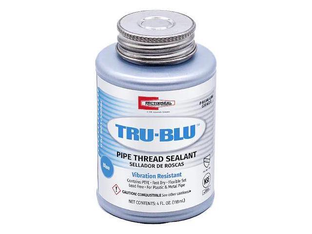 RECTORSEAL 31631 Pipe Thread Sealant 4.8 fl oz, Brush-Top Can, Tru-Blu, Blue,